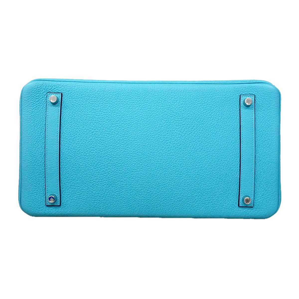 【6ia1128-e】エルメス ハンドバッグ バーキン35 トゴ ターコイズ シルバー金具 C刻印【中古】レディース