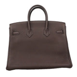 【6ia1131-g】エルメス ハンドバッグ バーキン25 トゴ ショコラ シルバー金具 D刻印【中古】レディース