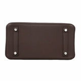 【6ia1131-g】エルメス ハンドバッグ バーキン25 トゴ ショコラ シルバー金具 D刻印【中古】レディース