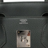 【6ia1132-g】エルメス ハンドバッグ バーキン30 トゴ ヴェールマングローブ シルバー金具 K刻印【中古】レディース