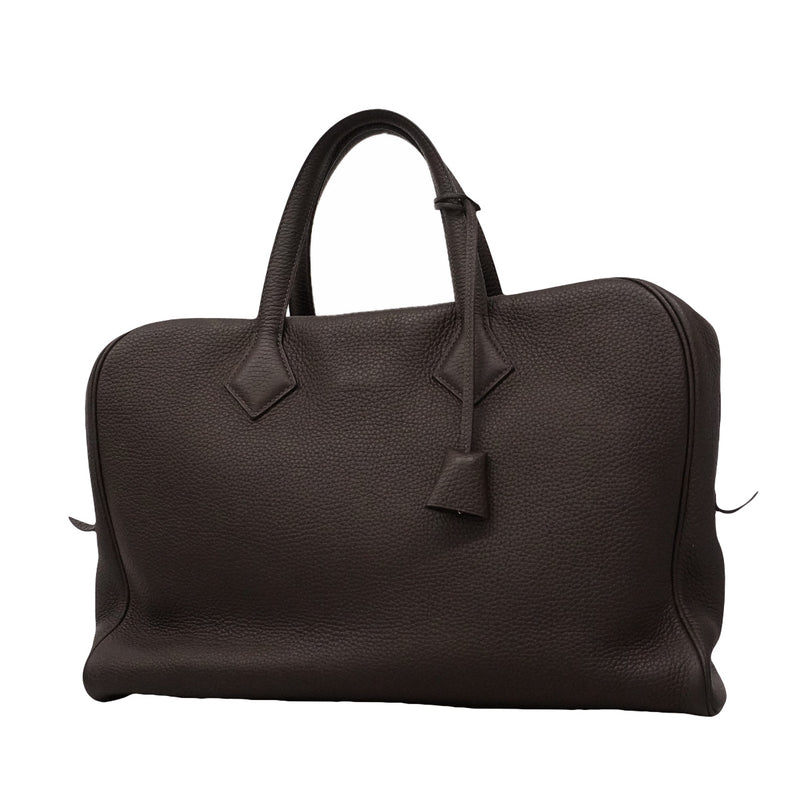 【6ia1133】エルメス トートバッグ ヴィクトリア43 トリヨンクレマンス エベーヌ シルバー金具 X刻印【中古】メンズ レディース ユニセックス