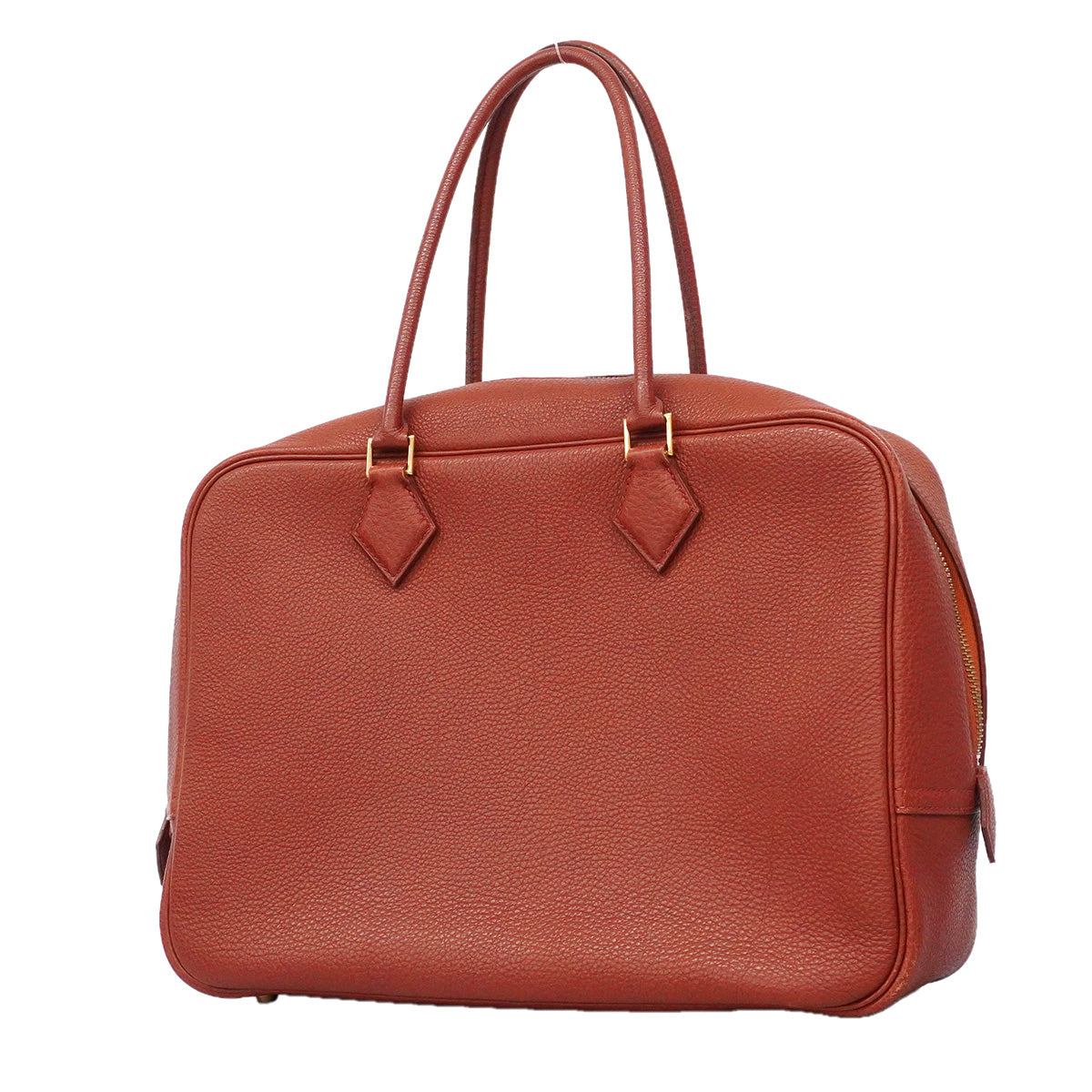 【6ia1134】エルメス トートバッグ プリュム32 トゴ ブリック ゴールド金具 □F刻印【中古】レディース