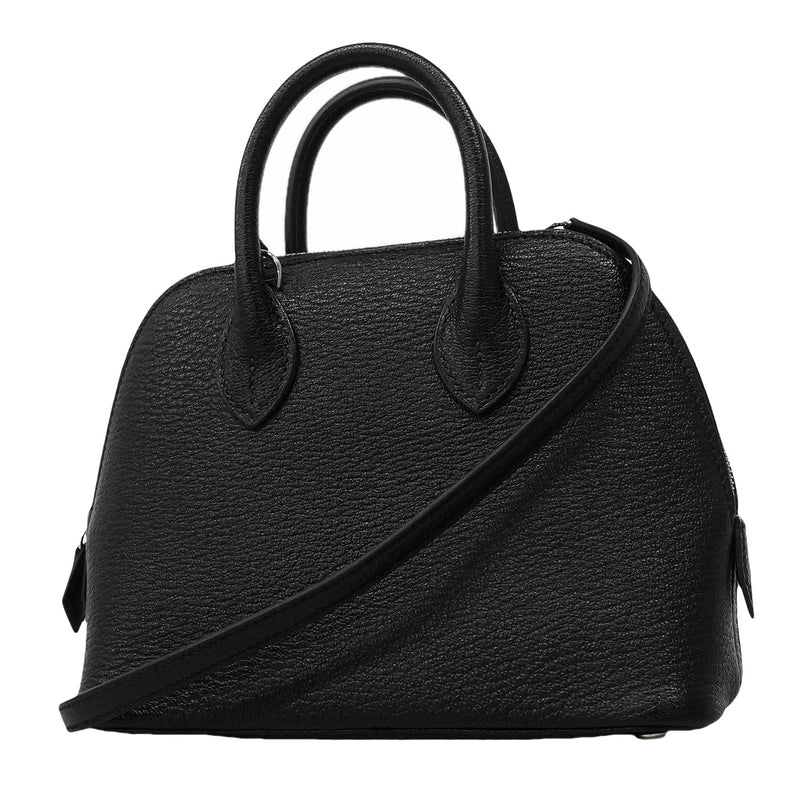 【6ia1138】エルメス ハンドバッグ ボリード1923ミニ シェブルミゾル ブラック シルバー金具 G刻印【中古】レディース