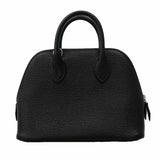 【6ia1138】エルメス ハンドバッグ ボリード1923ミニ シェブルミゾル ブラック シルバー金具 G刻印【中古】レディース