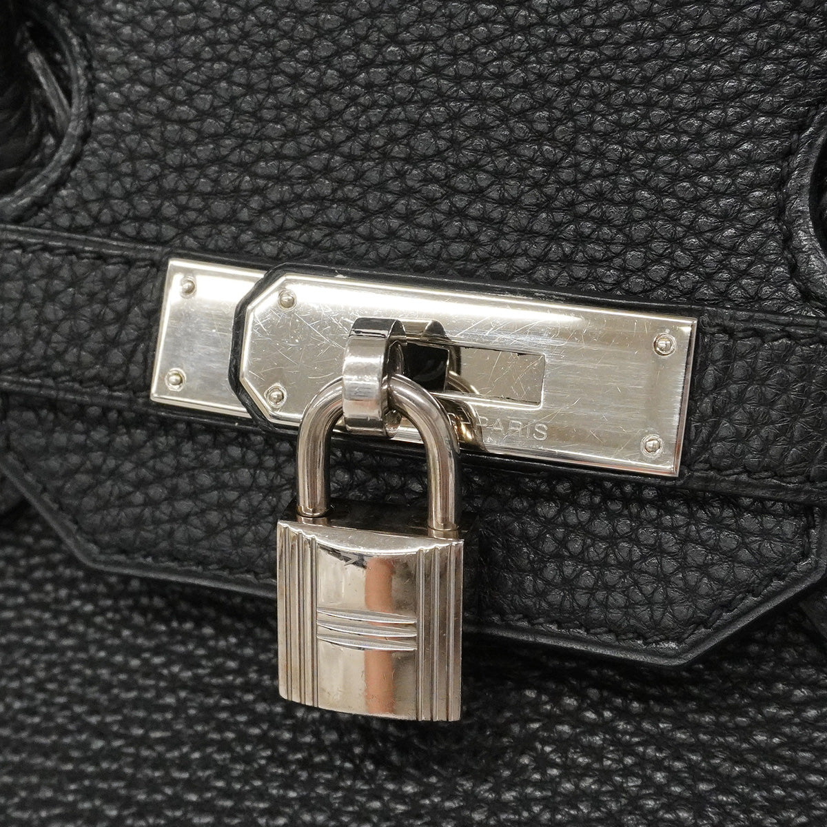 【6ia1140】エルメス ハンドバッグ バーキン35 トゴ ブラック シルバー金具 □K刻印【中古】レディース