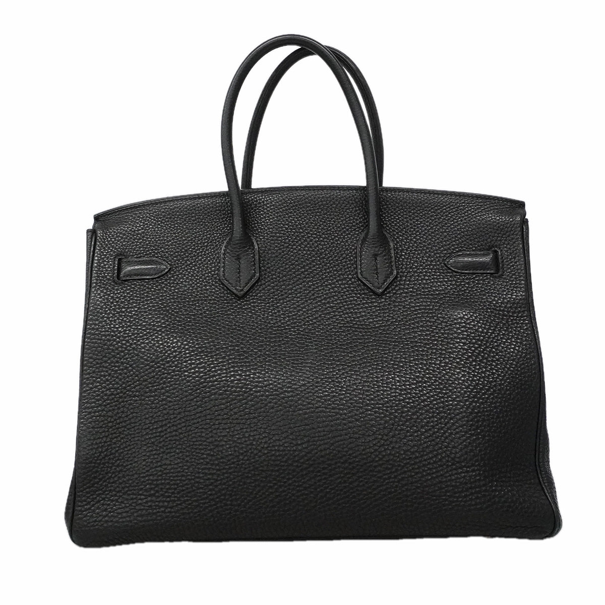 【6ia1140】エルメス ハンドバッグ バーキン35 トゴ ブラック シルバー金具 □K刻印【中古】レディース