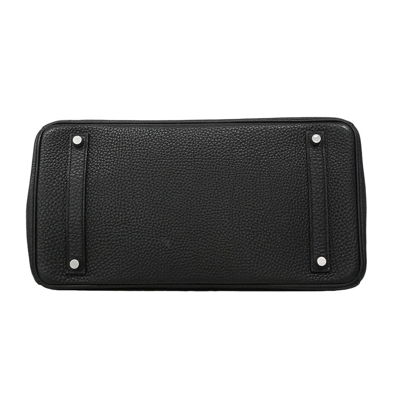 【6ia1140】エルメス ハンドバッグ バーキン35 トゴ ブラック シルバー金具 □K刻印【中古】レディース