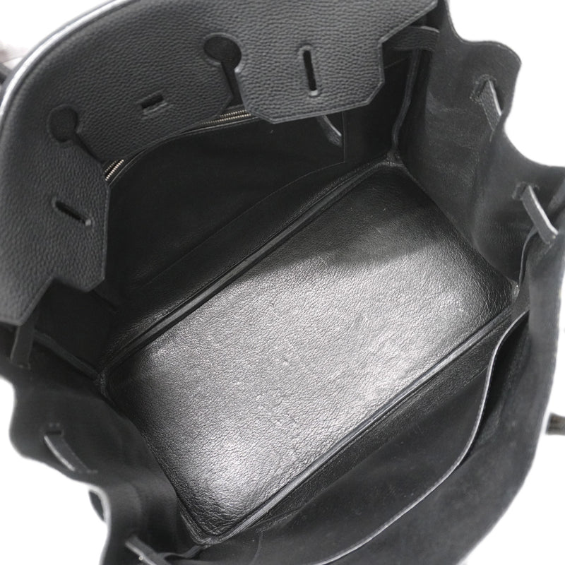 【6ia1140】エルメス ハンドバッグ バーキン35 トゴ ブラック シルバー金具 □K刻印【中古】レディース