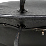 【6ia1140】エルメス ハンドバッグ バーキン35 トゴ ブラック シルバー金具 □K刻印【中古】レディース