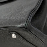 【6ia1140】エルメス ハンドバッグ バーキン35 トゴ ブラック シルバー金具 □K刻印【中古】レディース