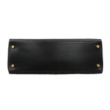 【6ia1142】エルメス ハンドバッグ ケリー32 ボックスカーフ ブラック ゴールド金具 ○W刻印 2wayバッグ【中古】レディース