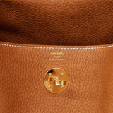 【6ia1143】エルメス ハンドバッグ リンディ26 トリヨンクレマンス ゴールド ゴールド金具 K刻印 2wayバッグ【中古】レディース