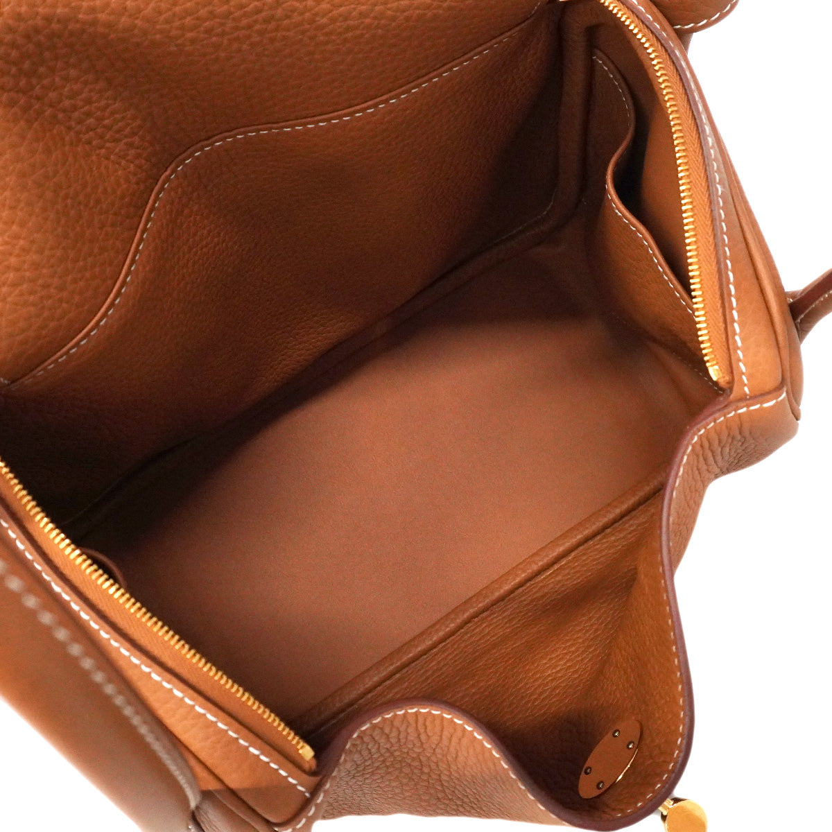 【6ia1143】エルメス ハンドバッグ リンディ26 トリヨンクレマンス ゴールド ゴールド金具 K刻印 2wayバッグ【中古】レディース