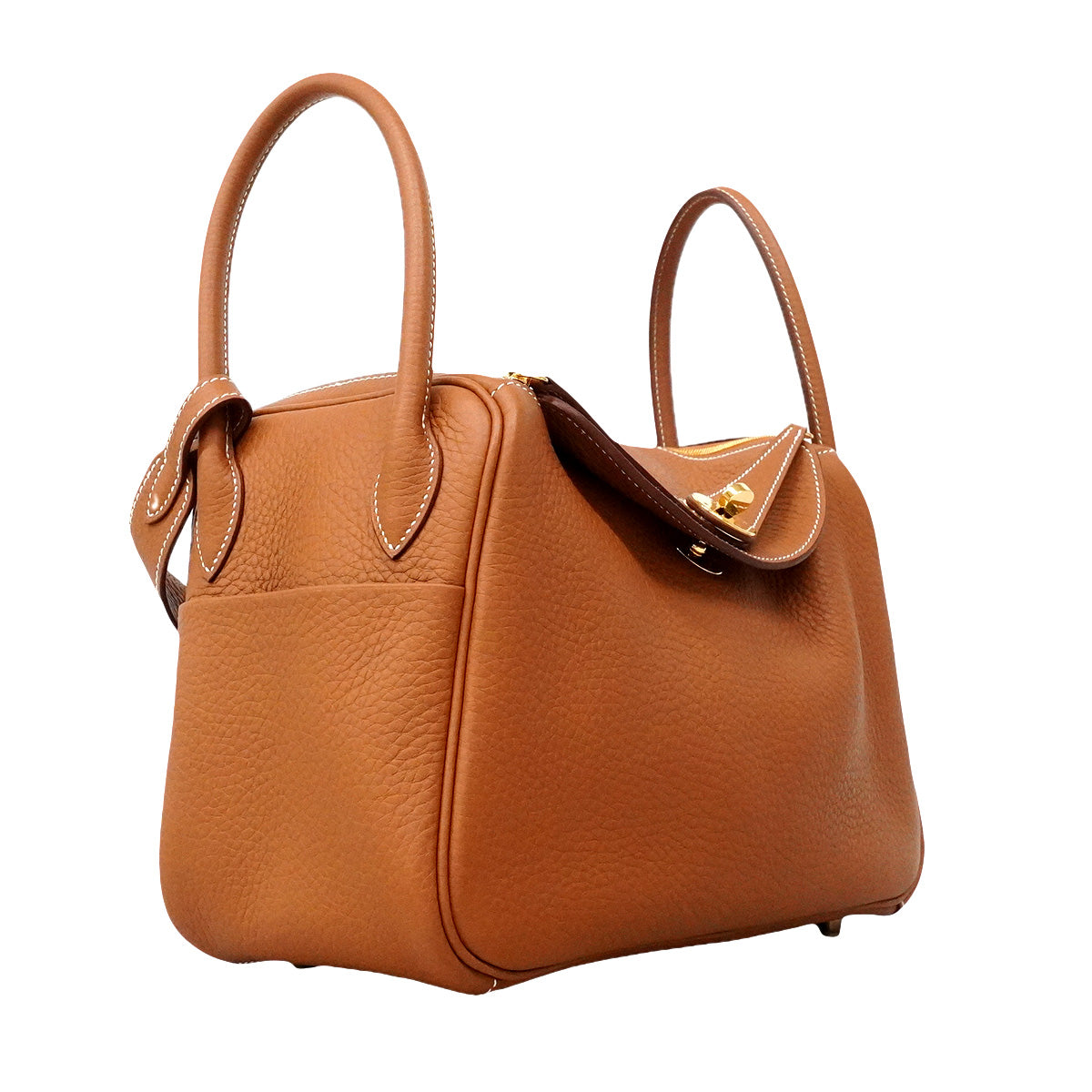 【6ia1143】エルメス ハンドバッグ リンディ26 トリヨンクレマンス ゴールド ゴールド金具 K刻印 2wayバッグ【中古】レディース