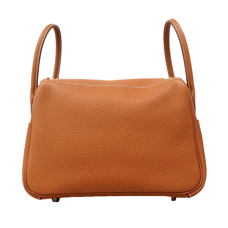 【6ia1143】エルメス ハンドバッグ リンディ26 トリヨンクレマンス ゴールド ゴールド金具 K刻印 2wayバッグ【中古】レディース