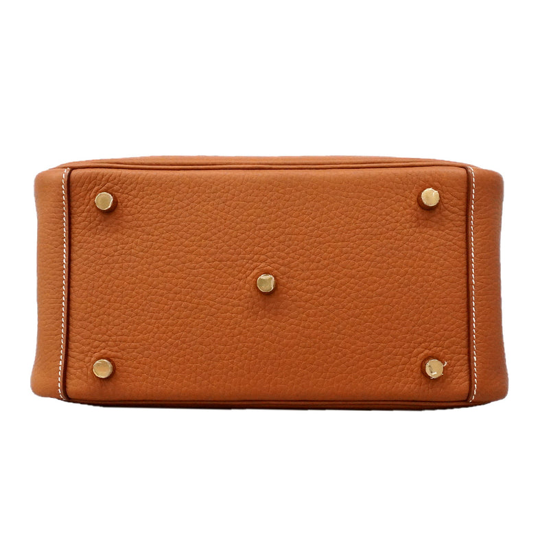 【6ia1143】エルメス ハンドバッグ リンディ26 トリヨンクレマンス ゴールド ゴールド金具 K刻印 2wayバッグ【中古】レディース