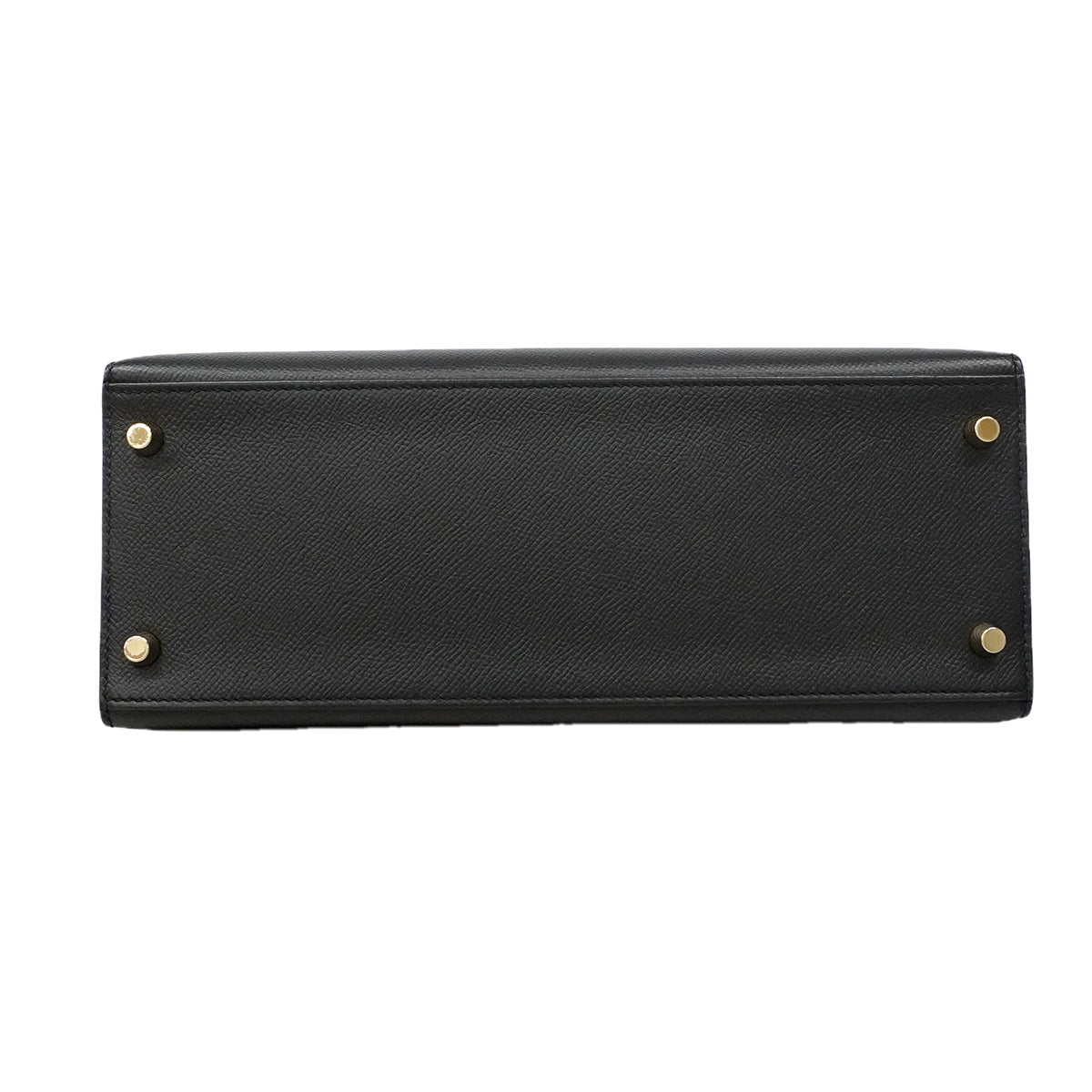 【6ia1144-g】エルメス ハンドバッグ ケリー28 ヴォーエプソン ブラック ゴールド金具 D刻印 2wayバッグ【中古】レディース