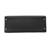 【6ia1144-g】エルメス ハンドバッグ ケリー28 ヴォーエプソン ブラック ゴールド金具 D刻印 2wayバッグ【中古】レディース