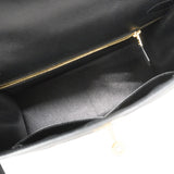 【6ia1144-g】エルメス ハンドバッグ ケリー28 ヴォーエプソン ブラック ゴールド金具 D刻印 2wayバッグ【中古】レディース