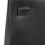 【6ia1144-g】エルメス ハンドバッグ ケリー28 ヴォーエプソン ブラック ゴールド金具 D刻印 2wayバッグ【中古】レディース