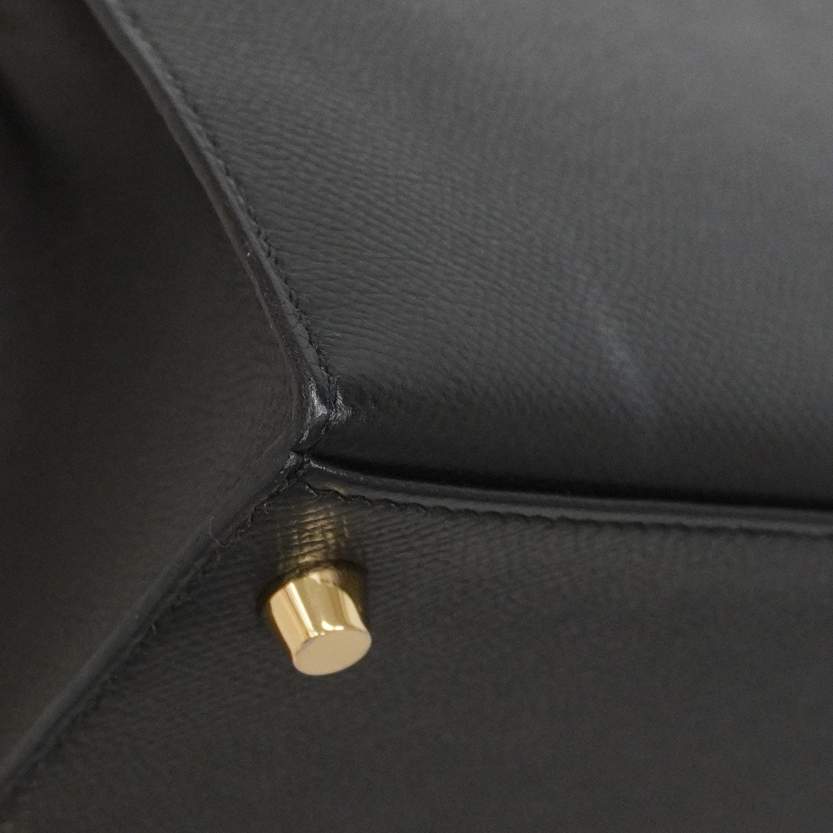 【6ia1144-g】エルメス ハンドバッグ ケリー28 ヴォーエプソン ブラック ゴールド金具 D刻印 2wayバッグ【中古】レディース
