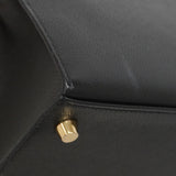 【6ia1144-g】エルメス ハンドバッグ ケリー28 ヴォーエプソン ブラック ゴールド金具 D刻印 2wayバッグ【中古】レディース
