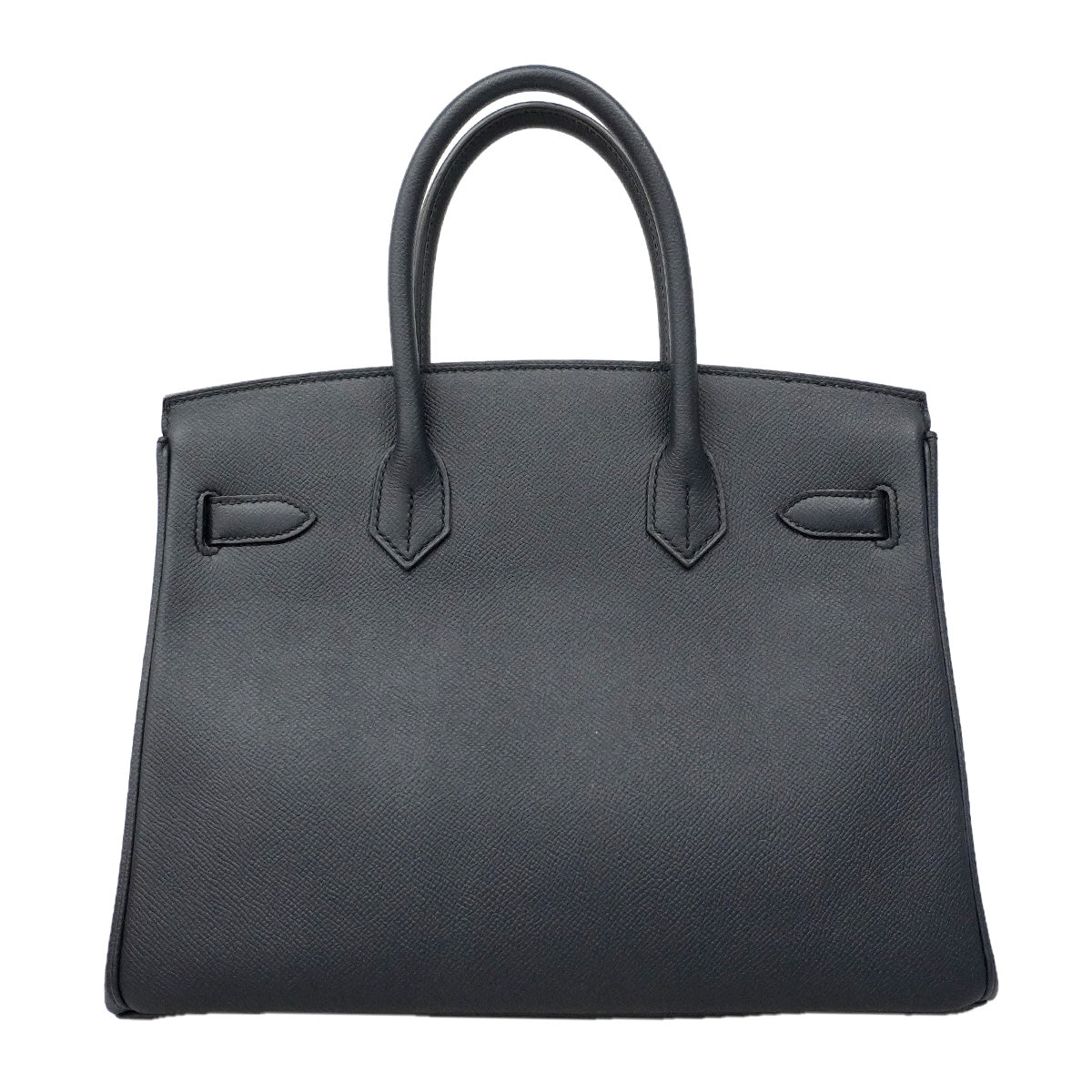 【6ia1145-g】エルメス ハンドバッグ バーキン30 ヴォーエプソン ブルーニュイ シルバー金具 C刻印【中古】レディース