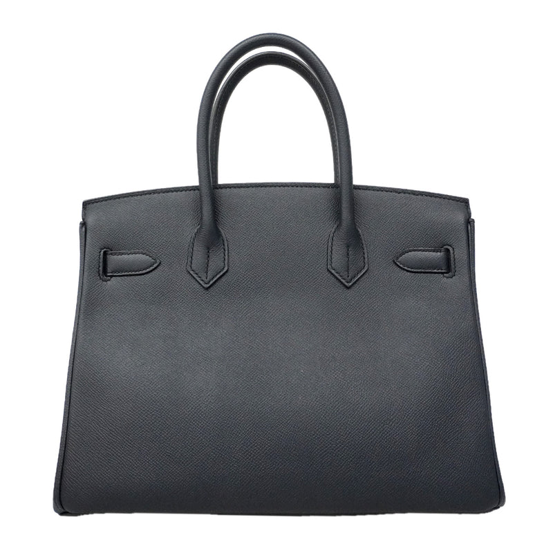 【6ia1145-g】エルメス ハンドバッグ バーキン30 ヴォーエプソン ブルーニュイ シルバー金具 C刻印【中古】レディース