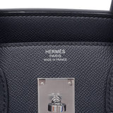 【6ia1145-g】エルメス ハンドバッグ バーキン30 ヴォーエプソン ブルーニュイ シルバー金具 C刻印【中古】レディース