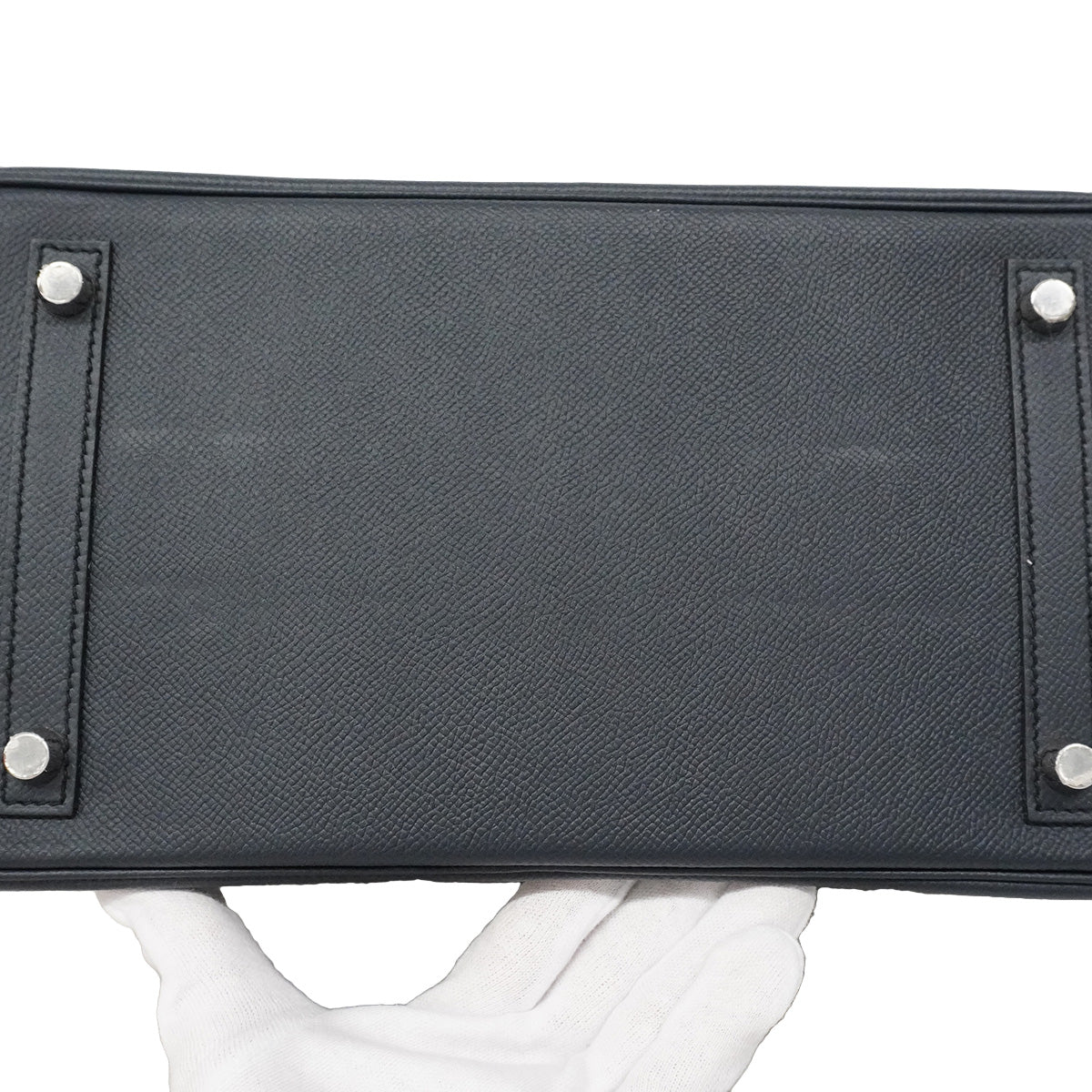 【6ia1145-g】エルメス ハンドバッグ バーキン30 ヴォーエプソン ブルーニュイ シルバー金具 C刻印【中古】レディース
