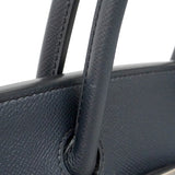 【6ia1145-g】エルメス ハンドバッグ バーキン30 ヴォーエプソン ブルーニュイ シルバー金具 C刻印【中古】レディース