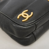【6ia1157】シャネル チェーントート トリプルココ キャビアスキン ブラック ゴールド金具【中古】レディース