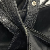 【6ia1204】シャネル トートバッグ パリビアリッツ キャンバス ブラック シルバー金具【中古】レディース