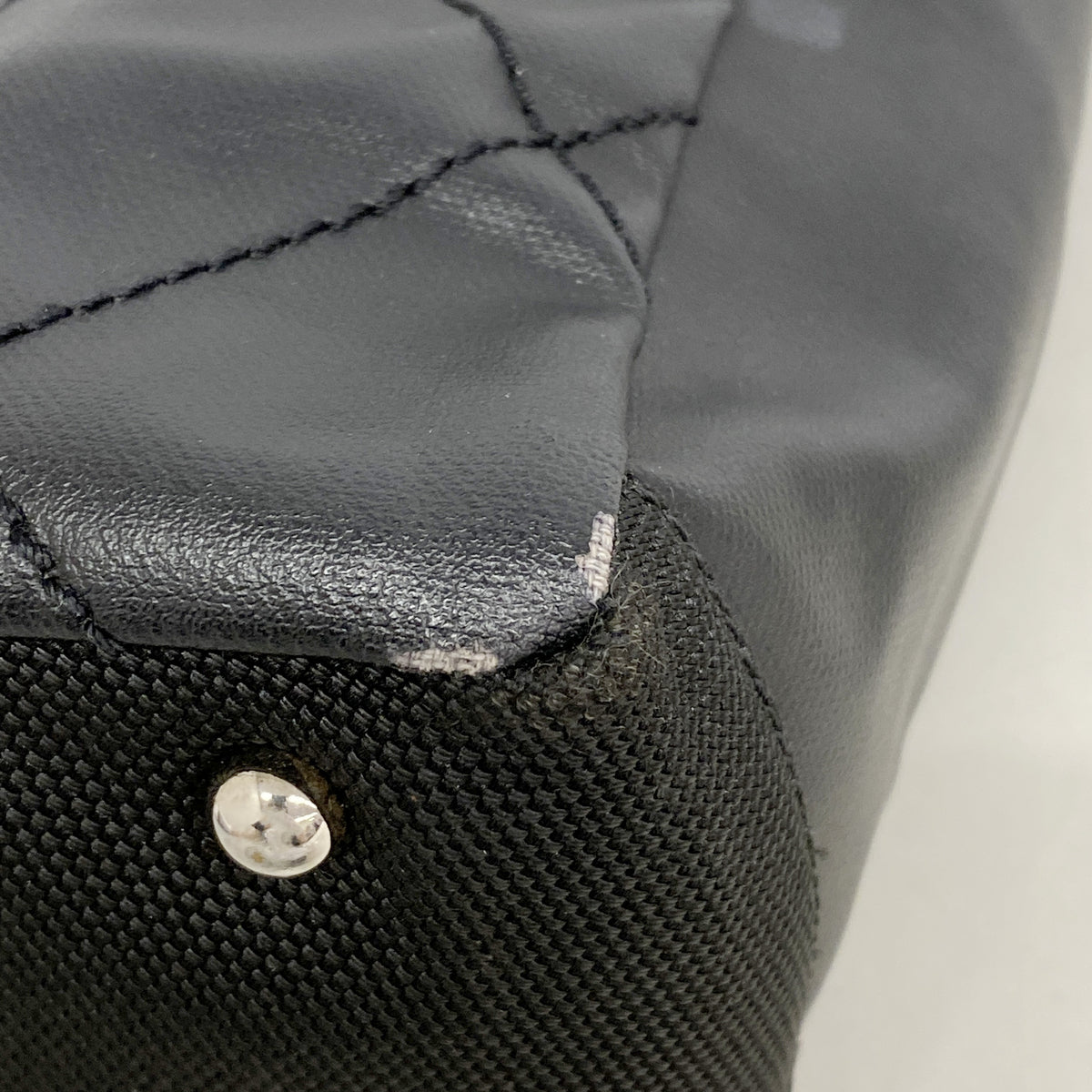 【6ia1204】シャネル トートバッグ パリビアリッツ キャンバス ブラック シルバー金具【中古】レディース