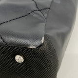 【6ia1204】シャネル トートバッグ パリビアリッツ キャンバス ブラック シルバー金具【中古】レディース