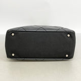 【6ia1204】シャネル トートバッグ パリビアリッツ キャンバス ブラック シルバー金具【中古】レディース