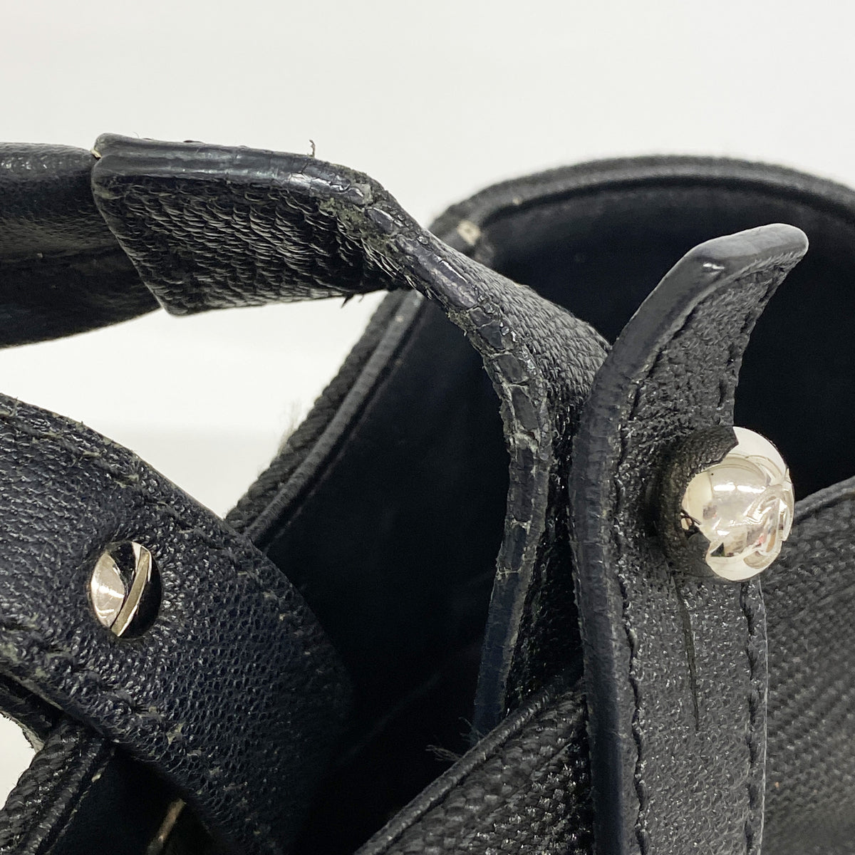 【6ia1204】シャネル トートバッグ パリビアリッツ キャンバス ブラック シルバー金具【中古】レディース