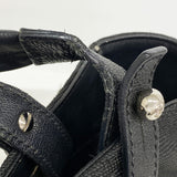 【6ia1204】シャネル トートバッグ パリビアリッツ キャンバス ブラック シルバー金具【中古】レディース
