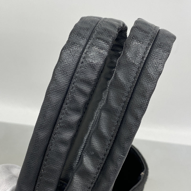 【6ia1204】シャネル トートバッグ パリビアリッツ キャンバス ブラック シルバー金具【中古】レディース
