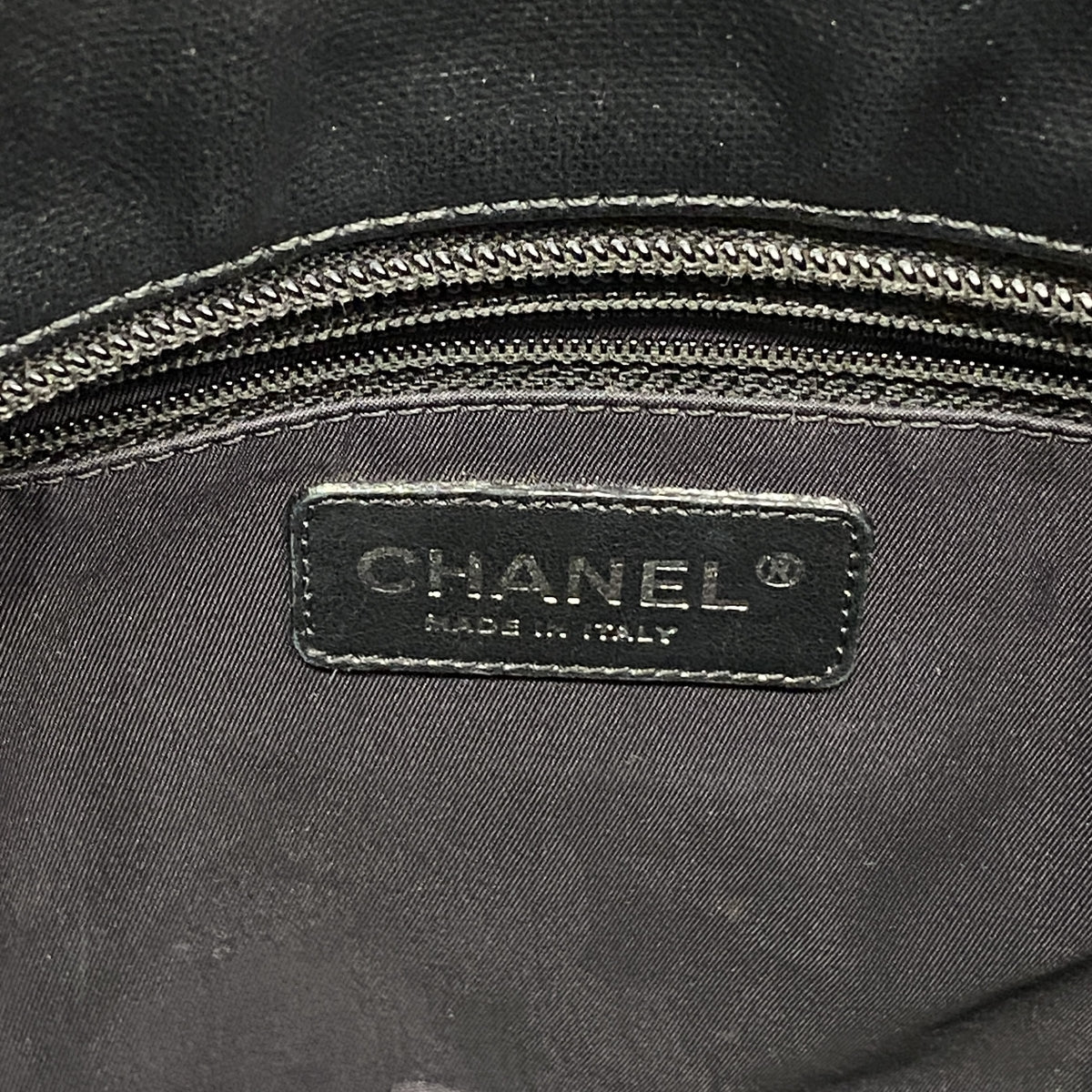 【6ia1204】シャネル トートバッグ パリビアリッツ キャンバス ブラック シルバー金具【中古】レディース