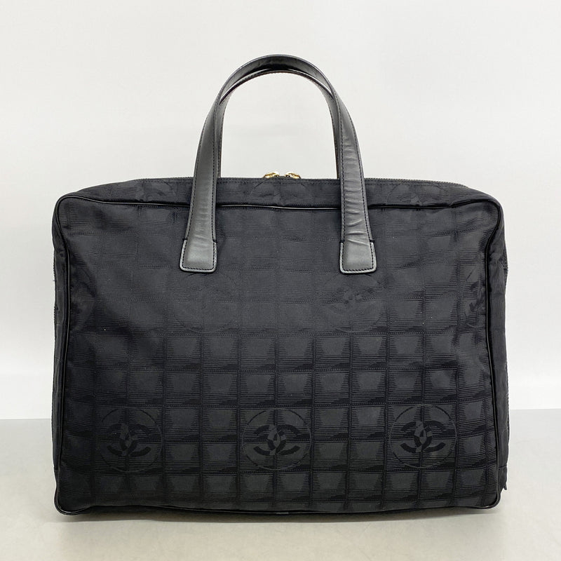 【6ia1205】シャネル ハンドバッグ ニュートラベル ナイロン ブラック シャンパンゴールド金具【中古】レディース