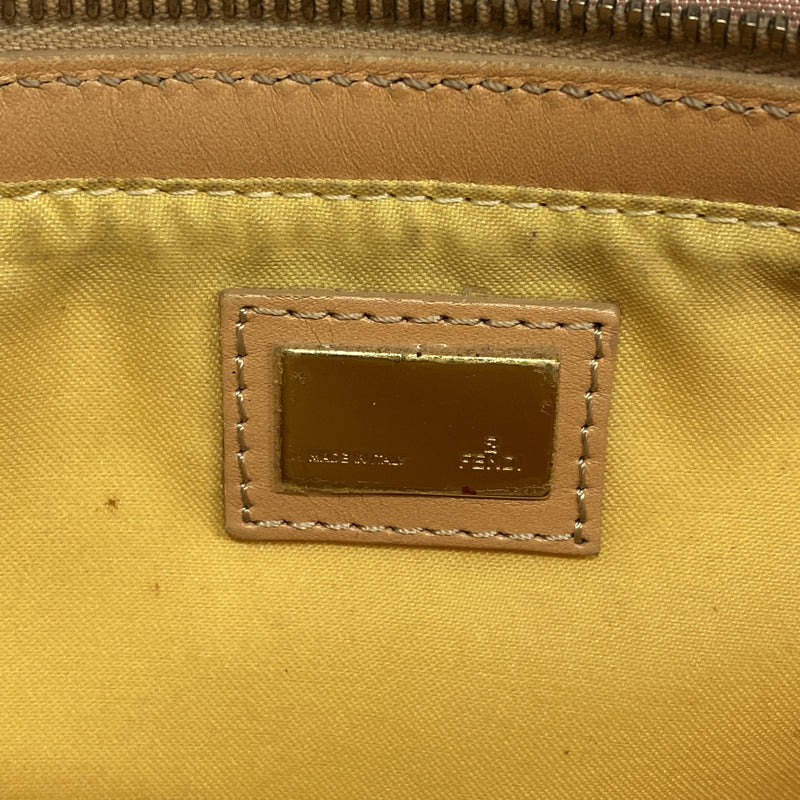 【6ia1209】フェンディ ハンドバッグ ズッキーノ ナイロンキャンバス ピンク シャンパンゴールド金具【中古】レディース