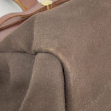 【6ib1217】エルメス トートバッグ エールバッグカバス トワルオフィシエ ブラウン ゴールド金具 □F刻印【中古】レディース