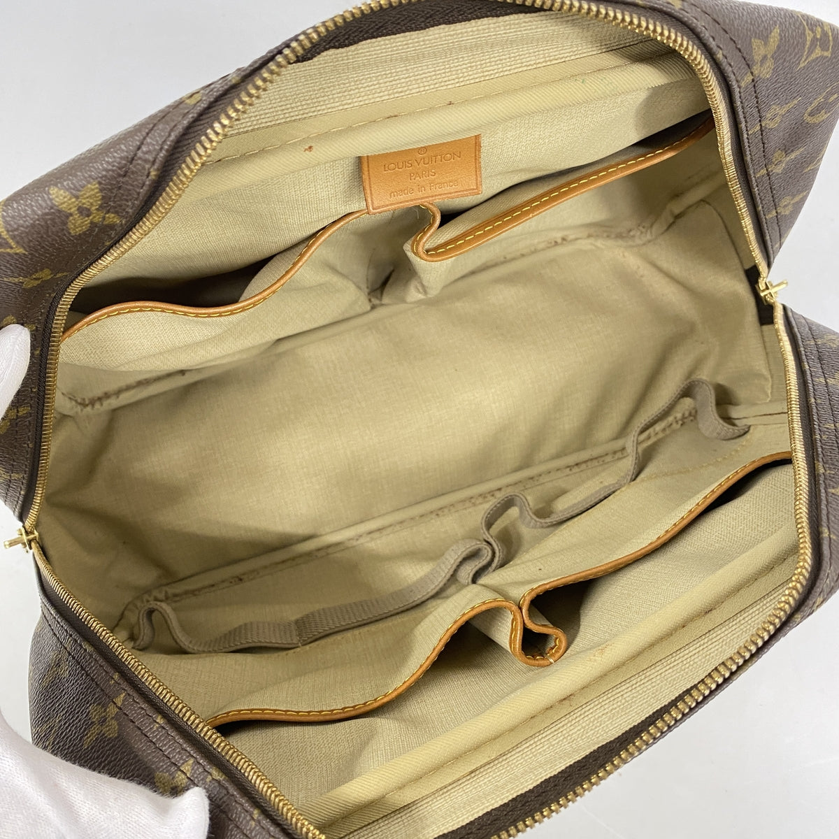 【6ib1219】ルイヴィトン ハンドバッグ モノグラム ドーヴィル M47270 ブラウン【中古】レディース