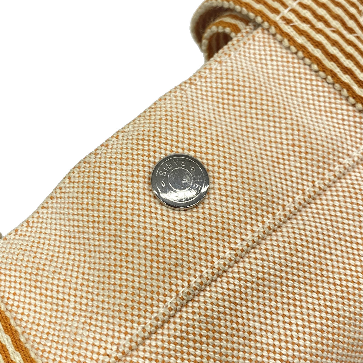 【6ib1223】エルメス トートバッグ ニューフールトゥMM キャンバス オレンジ シルバー金具【中古】メンズ レディース ユニセックス