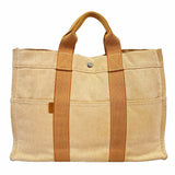 【6ib1223】エルメス トートバッグ ニューフールトゥMM キャンバス オレンジ シルバー金具【中古】メンズ レディース ユニセックス