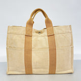 【6ib1223】エルメス トートバッグ ニューフールトゥMM キャンバス オレンジ シルバー金具【中古】メンズ レディース ユニセックス