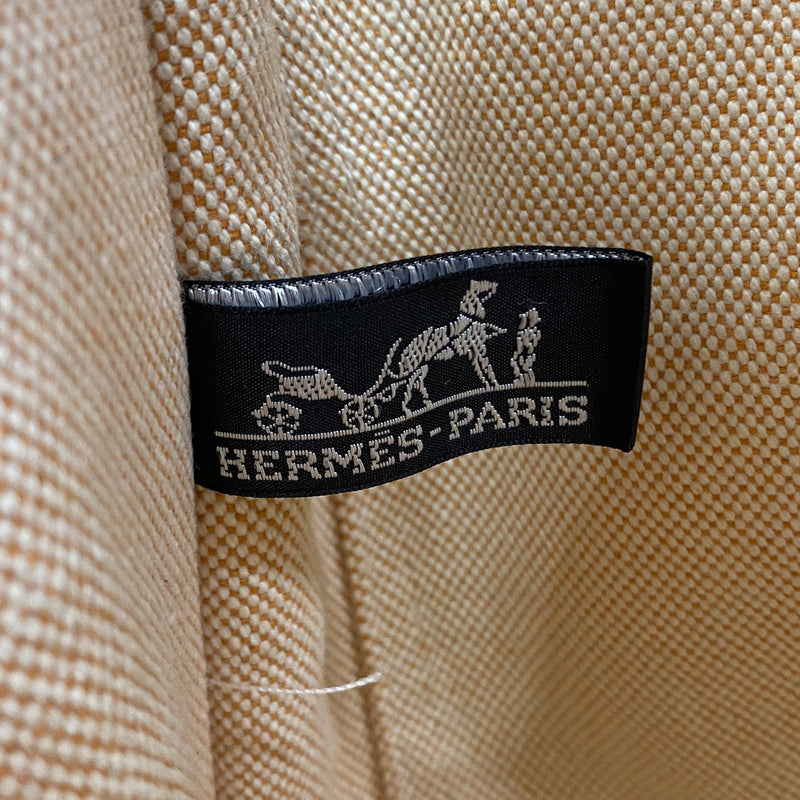 【6ib1223】エルメス トートバッグ ニューフールトゥMM キャンバス オレンジ シルバー金具【中古】メンズ レディース ユニセックス
