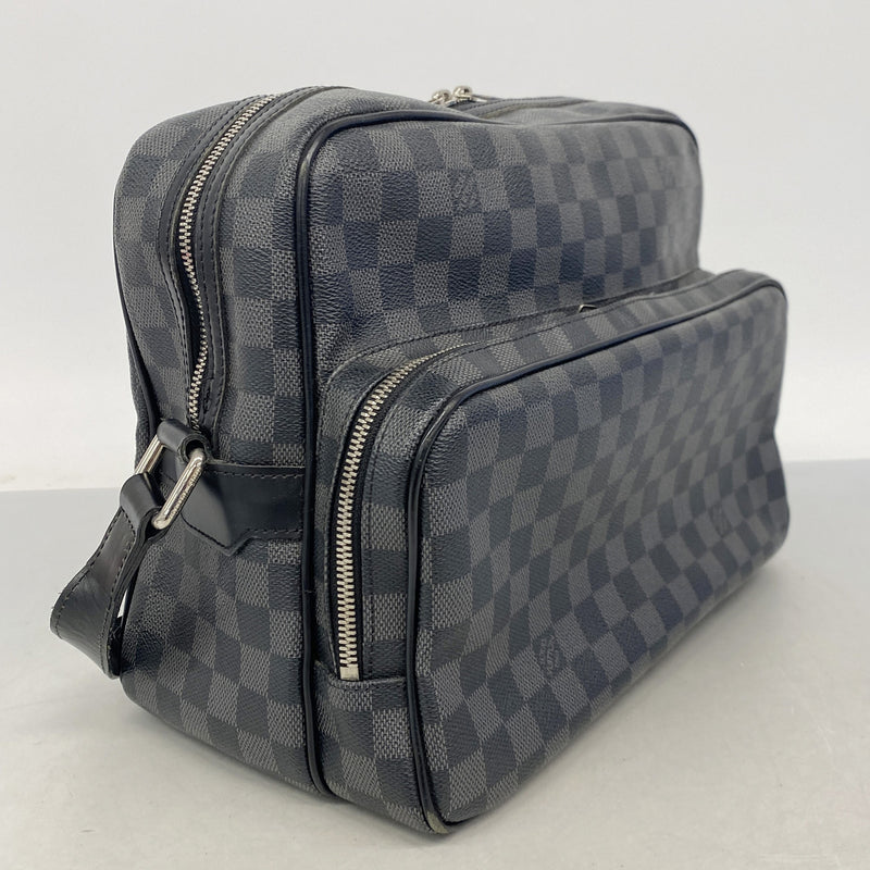 【6ib1225】ルイヴィトン ショルダーバッグ ダミエ・グラフィット イオ N45252 ブラック グレー【中古】メンズ