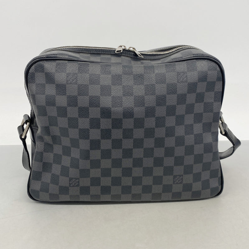 【6ib1225】ルイヴィトン ショルダーバッグ ダミエ・グラフィット イオ N45252 ブラック グレー【中古】メンズ